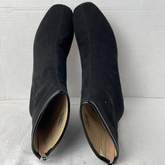 Betsey Johnson Floral Rainbow Rhinestone Heel Black Ankle Boot - Picture 6 of 9